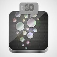 Vector metal app icon