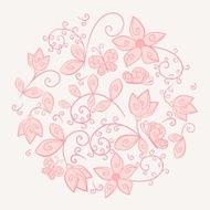 Circle made of flowers