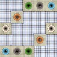 set of fabric with buttons on a contrasting background N11
