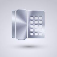 Vector full metal icon on blue background Eps10 N45