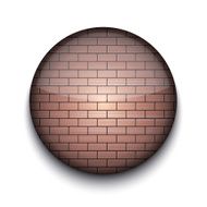 Vector circle app brick icon