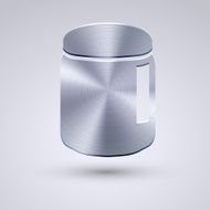 Vector full metal icon on blue background Eps10 N47