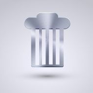 Vector full metal icon on blue background Eps10 N48