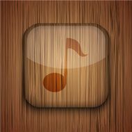 Vector wooden app icon Eps10 N27