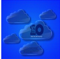 Vector creative glass computer clouds background
