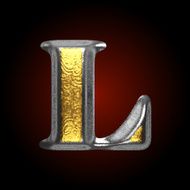 vector silver and golden figure l N2