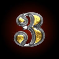 vector silver and golden figure 3 N2