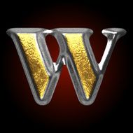 vector silver and golden figure w