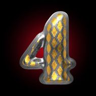 vector silver and golden figure 4 N2