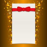 Christmas background with blank sheet of paper