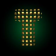 vector golden letter t N5