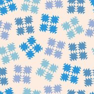 Seamless design with abstract snowflakes