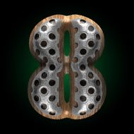 vector metal and wood figure 8 N2