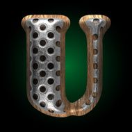 vector metal and wood figure u N2