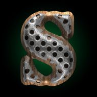 vector metal and wood figure s N2