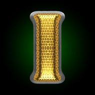vector silver figure with gold i