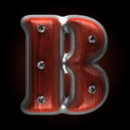 vector metal and wood figure b N2