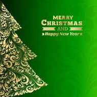 Fir tree made of gzhel