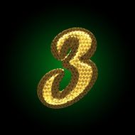 vector golden letter N55