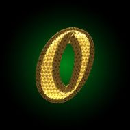 vector golden letter N56