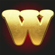 vector golden letter N57