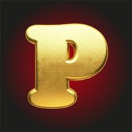 vector golden letter N59