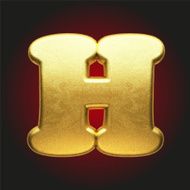 vector golden letter N60