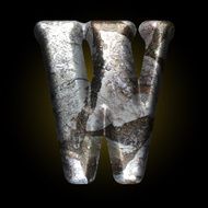 vector old stone letter N60