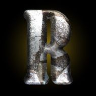 vector old stone letter N61