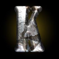 vector old stone letter N62