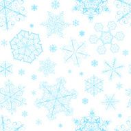 Christmas seamless pattern from snowflakes N9