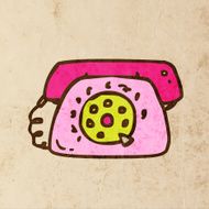 Telephone on Grunge Background N2
