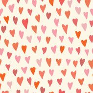 Grunge colorful hearts seamless pattern