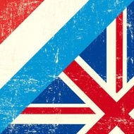 UK and luxembourg grunge Flag