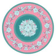 Round floral ornament Decorative vector illustration