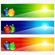 Abstract christmas banners