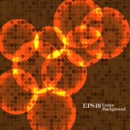 Vector orange bubbles