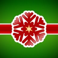 Christmas snowflake vintage card