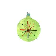 Watercolor isolated Christmas ball with fireworks