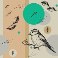 Seamless vector texture with birds