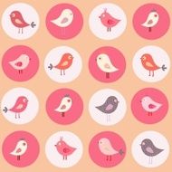 Set of cute birds in vector N4