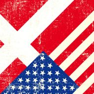 USA and Denmark grunge Flag