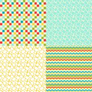 Happy Easter set of seamless patterns