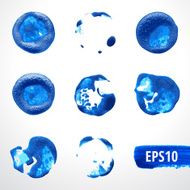 Watercolor Vector Blots Set 1