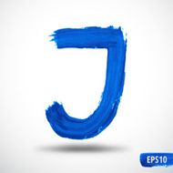 Watercolor Alphabet Letter J Grunge background