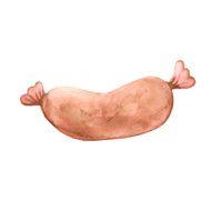 Watercolor sausage