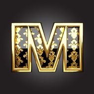 Vector golden figure m N3