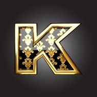 Vector golden figure k N3