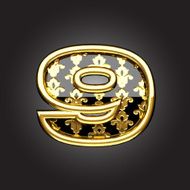 Vector golden figure 9 N2