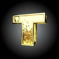 Vector golden figure t N3